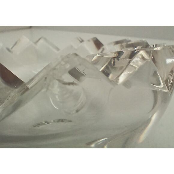 Vintage Rosenthal Crystal Egg Ashtray Bowl Trinket Dish 5" - Minor Chips - Picture 8 of 10